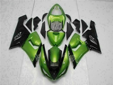 Kit Carénages Motos & Plastique Kawasaki ZX6R 05-06 - Vert Bon Marché