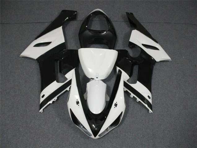 Carénages Moto Kawasaki ZX6R 05-06 - Noir Blanc