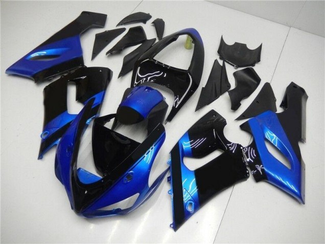 Carénage Moto Kawasaki ZX6R 05-06 - Bleu Noir