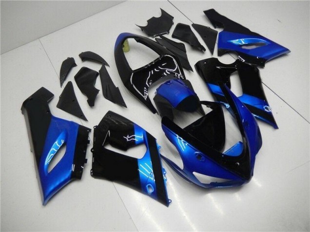 Carénage Moto Kawasaki ZX6R 05-06 - Bleu Noir
