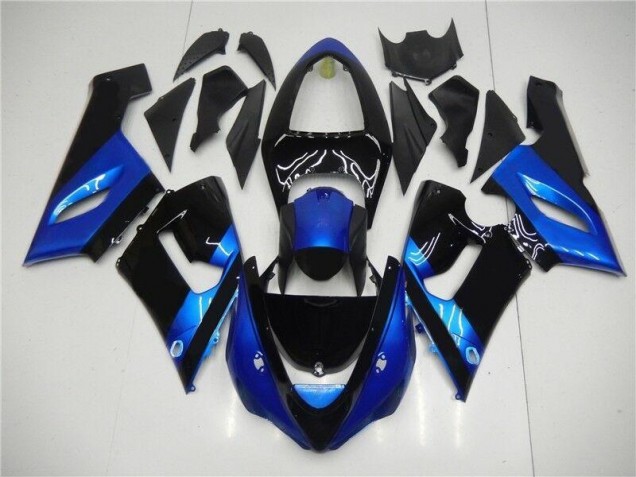 Carénage Moto Kawasaki ZX6R 05-06 - Bleu Noir