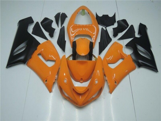 Carénage Moto Kawasaki ZX6R 05-06 - Orange Noir