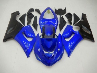 Carénages Moto Kawasaki ZX6R 05-06 - Bleu Bon Marché