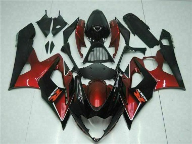 Carénage Moto Suzuki GSXR 1000 K5 05-06 - Rouge Noir Bon Marché