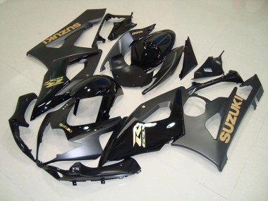 Carénage Moto Suzuki GSXR 1000 K5 05-06 - Noir avec Or Décalque Bon Marché