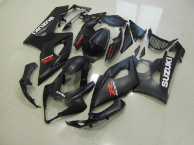 Carénage Moto Suzuki GSXR 1000 K5 05-06 - Noir Mat avec Blanc Décalque Bon Marché