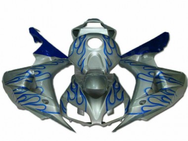 Carénage Moto Honda CBR 1000 RR 06-07 - Bleu Flamme Argent Bon Marché