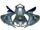Carénage Moto Honda CBR 1000 RR 06-07 - Bleu Flamme Argent Carénage Moto Honda CBR 1000 RR 06-07 - Bleu Flamme Argent