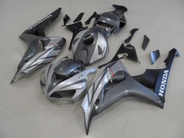 Carénage Moto Honda CBR 1000 RR 06-07 - Gris Argent et Noir Mat Bon Marché