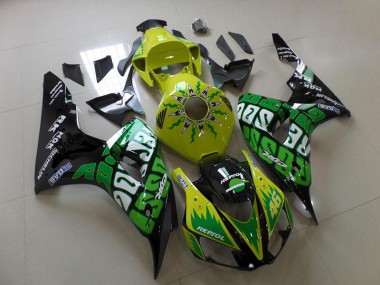 Carénage Moto Honda CBR 1000 RR 06-07 - Vert Jaune Rossi Bon Marché