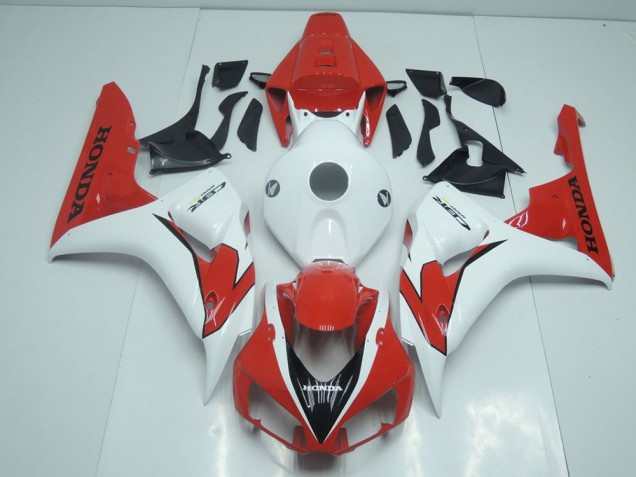 Carénage Moto Honda CBR 1000 RR 06-07 - Orange Rouge et Blanc