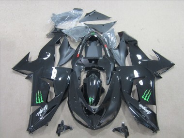 Carénage Moto Kawasaki ZX10R 06-07 - Noir Vert Monster Ninja Bon Marché