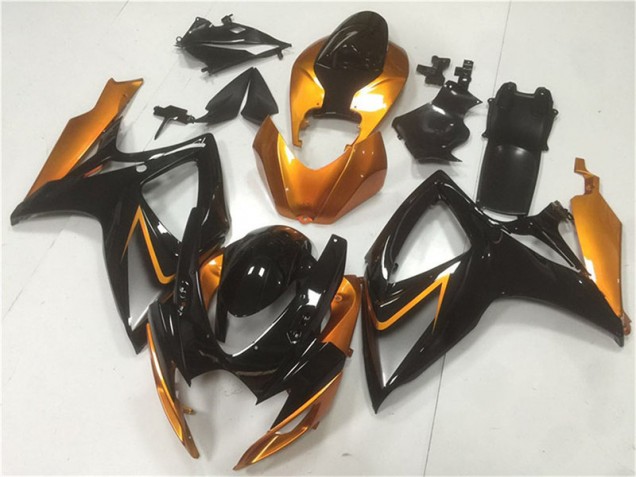 Carénages Moto Suzuki GSXR 600 / 750 K6 06-07 - Noir Orange Carénages Moto Suzuki GSXR 600 / 750 K6 06-07 - Noir Orange