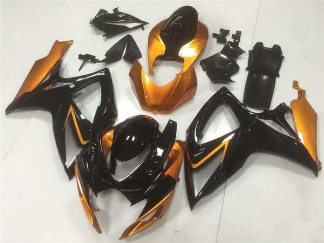 Carénages Moto Suzuki GSXR 600 / 750 K6 06-07 - Noir Orange Carénages Moto Suzuki GSXR 600 / 750 K6 06-07 - Noir Orange