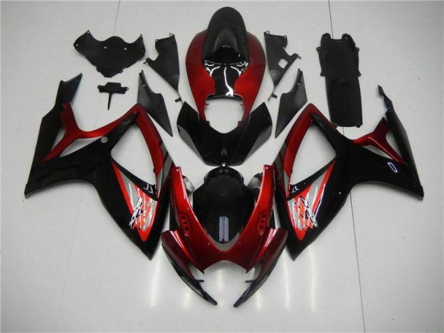 Carénage Moto Suzuki GSXR 600 / 750 K6 06-07 - Rouge Noir Carénage Moto Suzuki GSXR 600 / 750 K6 06-07 - Rouge Noir
