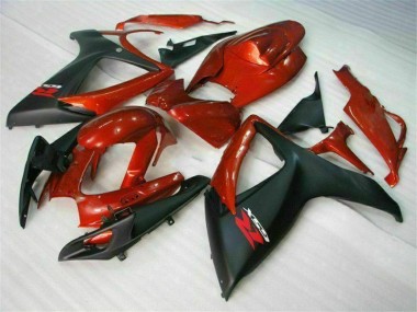 Kit Carénages Motos Complet Suzuki GSXR 600 / 750 K6 06-07 - Rouge Noir Bon Marché