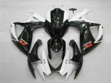 Carénages Moto Suzuki GSXR 600 / 750 K6 06-07 - Blanc Noir Bon Marché
