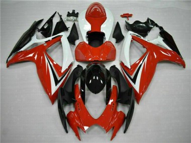 Carénages Moto Suzuki GSXR 600 / 750 K6 06-07 - Rouge Blanc Bon Marché