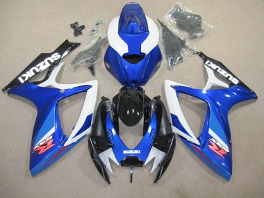Carrosserie Moto Suzuki GSXR 600 K6 06-07 - Bleu Blanc Bon Marché