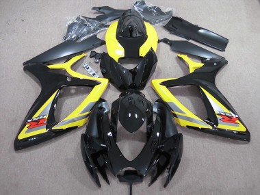 Carénage Moto Suzuki GSXR 600 K6 06-07 - Noir Jaune Bon Marché