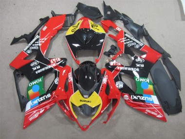 Carénage Moto Suzuki GSXR 600 K6 06-07 - Noir Rouge Jaune Jomo Bon Marché