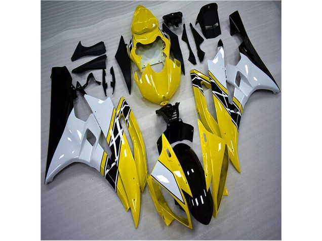Carénage Moto Yamaha R6 06-07 - Jaune Blanc Noir Carénage Moto Yamaha R6 06-07 - Jaune Blanc Noir