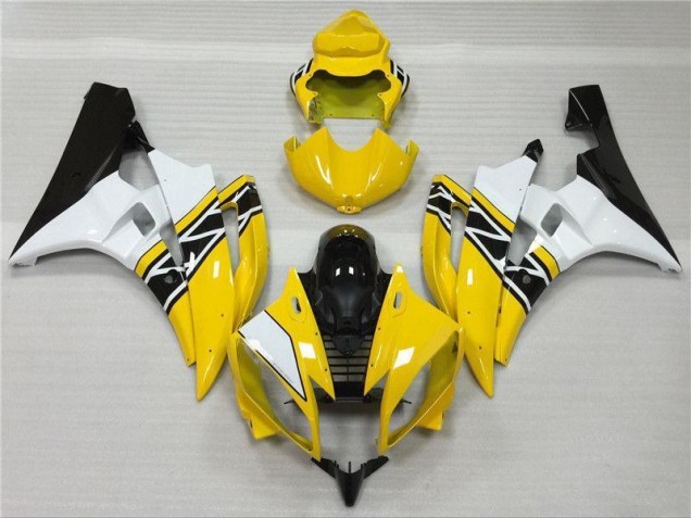 Carénage Moto Yamaha R6 06-07 - Jaune Blanc Noir Carénage Moto Yamaha R6 06-07 - Jaune Blanc Noir
