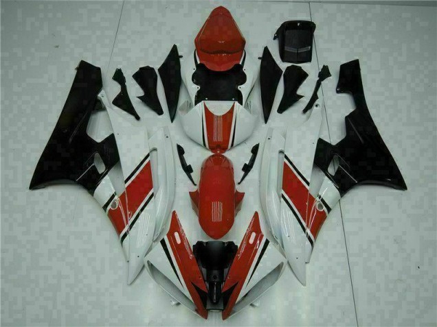 Kit Carénages Motos Yamaha R6 06-07 - Rouge Blanc Kit Carénages Motos Yamaha R6 06-07 - Rouge Blanc