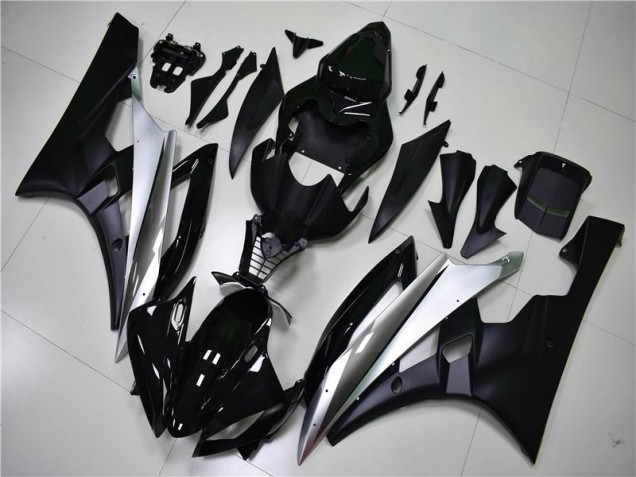 Kit Carénages Motos Complet Yamaha R6 06-07 - Argent Noir Kit Carénages Motos Complet Yamaha R6 06-07 - Argent Noir