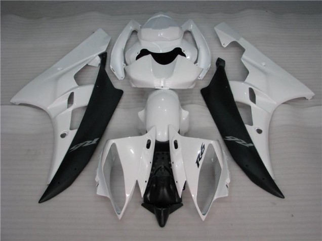 Carénages Moto Yamaha R6 06-07 - Blanc Noir Carénages Moto Yamaha R6 06-07 - Blanc Noir