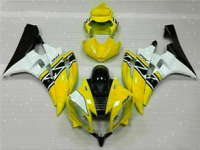 Carénages Moto Yamaha R6 06-07 - Jaune Blanc Noir Carénages Moto Yamaha R6 06-07 - Jaune Blanc Noir