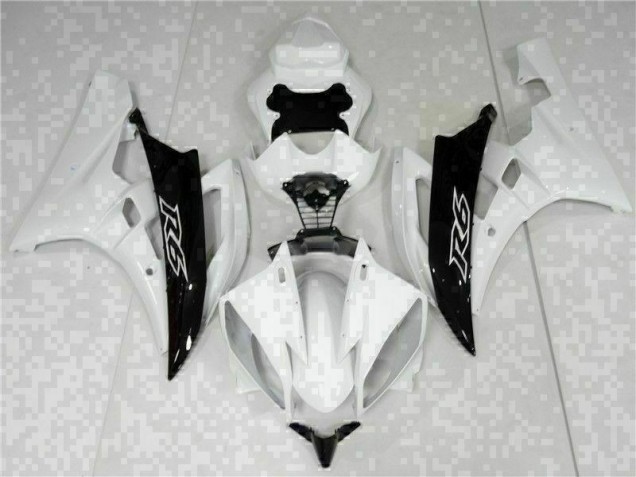 Carénage Moto Yamaha R6 06-07 - Blanc Noir Carénage Moto Yamaha R6 06-07 - Blanc Noir