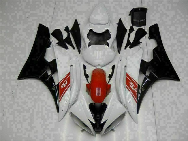 Carrosserie Moto Yamaha R6 06-07 - Blanc Noir Carrosserie Moto Yamaha R6 06-07 - Blanc Noir