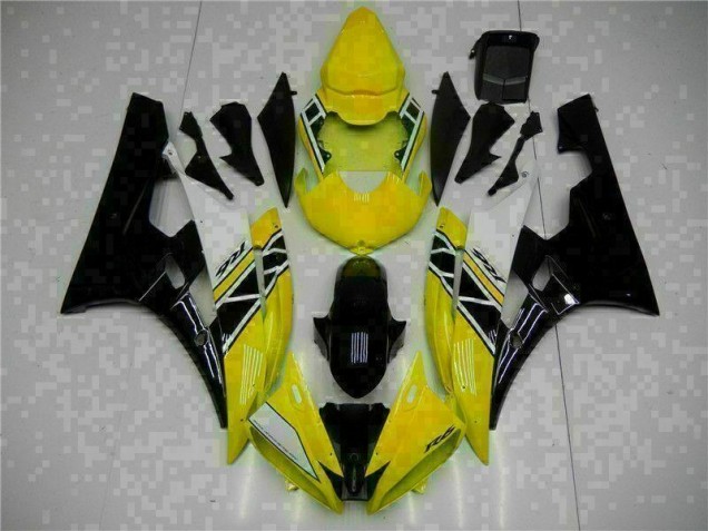 Carrosserie Moto Yamaha R6 06-07 - Jaune Noir Carrosserie Moto Yamaha R6 06-07 - Jaune Noir