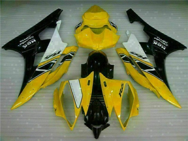 Carénages Moto Yamaha R6 06-07 - Jaune Noir Carénages Moto Yamaha R6 06-07 - Jaune Noir