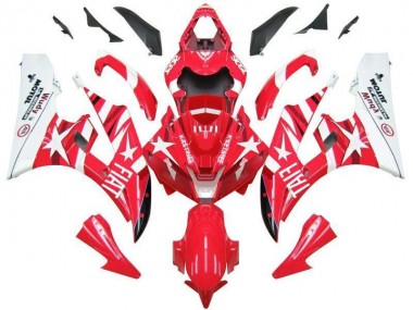 Carénage Moto Yamaha R6 06-07 - Rouge Blanc Star Fiat Bon Marché