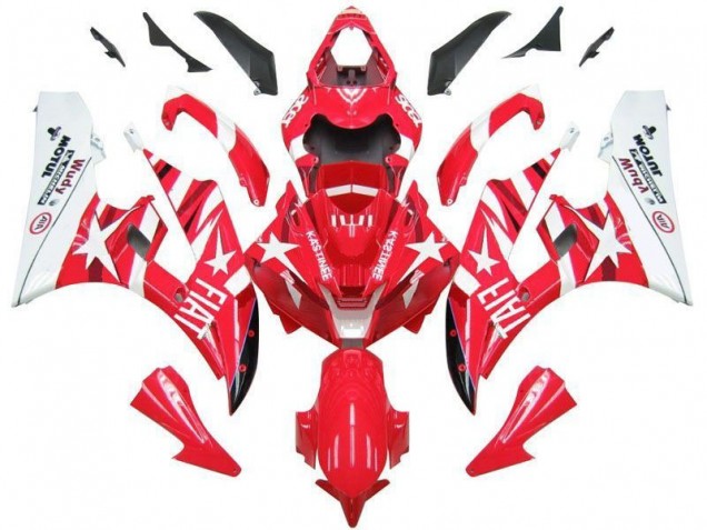 Carénage Moto Yamaha R6 06-07 - Rouge Blanc Star Fiat Carénage Moto Yamaha R6 06-07 - Rouge Blanc Star Fiat