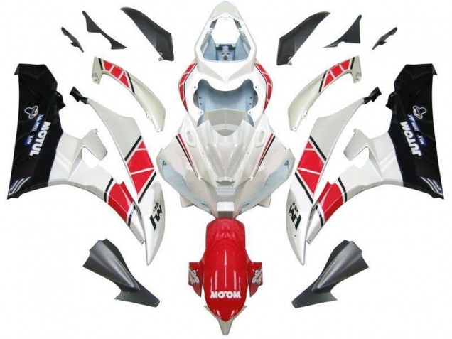 Carénage Moto Yamaha R6 06-07 - Blanc Rouge Noir Carénage Moto Yamaha R6 06-07 - Blanc Rouge Noir