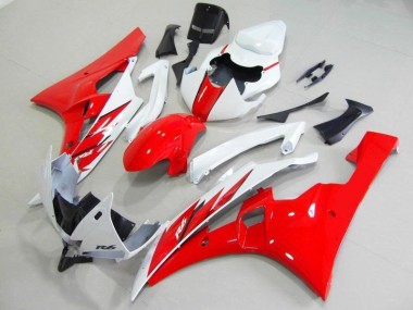 Kit Carénages Motos & Plastique Yamaha R6 06-07 - Rouge Blanc Bon Marché