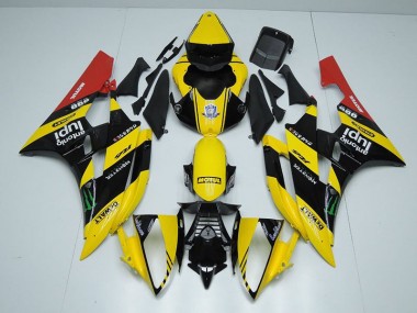 Carénage Moto Yamaha R6 06-07 - Jaune Noir Monster Bon Marché