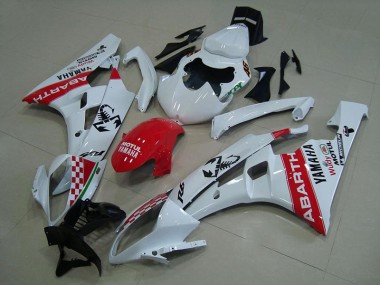 Carénage Moto Yamaha R6 06-07 - Blanc Rouge Abarth Bon Marché