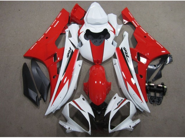 Carénage Moto Yamaha R6 06-07 - Blanc Rouge Noir Décalque Carénage Moto Yamaha R6 06-07 - Blanc Rouge Noir Décalque