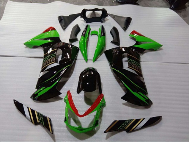 Carénage Moto Kawasaki EX650 06-08 - Vert Noir Carénage Moto Kawasaki EX650 06-08 - Vert Noir