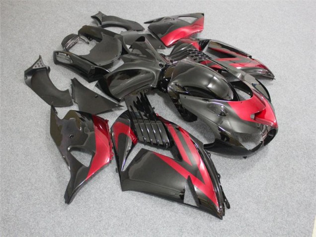 Carénages Moto Kawasaki ZX14R ZZR 1400 06-11 - Noir Rouge Carénages Moto Kawasaki ZX14R ZZR 1400 06-11 - Noir Rouge