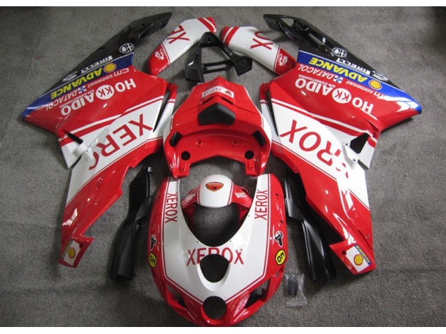 Carénage Moto Ducati 749 05-06 - Rouge Blanc Xerox