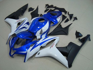 Carénage Moto Honda CBR 600 RR 07-08 - Bleu Blanc Noir Mat Bon Marché