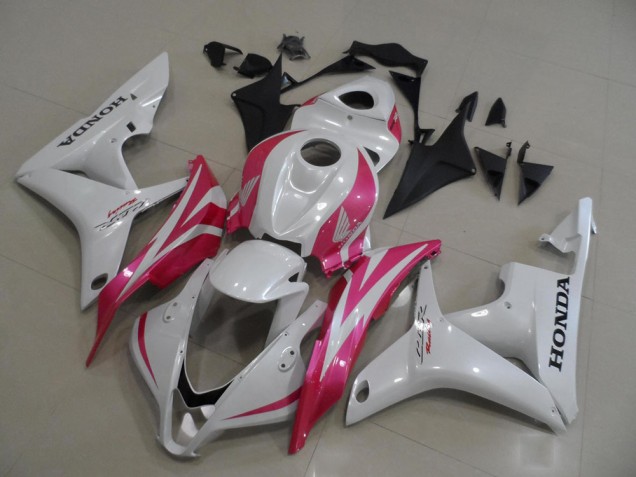 Carénage Moto Honda CBR 600 RR 07-08 - Blanc Nacré avec Rose Carénage Moto Honda CBR 600 RR 07-08 - Blanc Nacré avec Rose