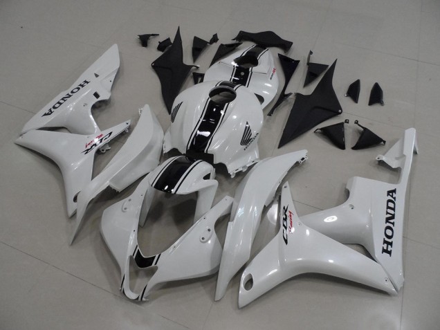 Carénage Moto Honda CBR 600 RR 07-08 - Blanc Nacré avec Noir Bande Carénage Moto Honda CBR 600 RR 07-08 - Blanc Nacré avec Noir Bande