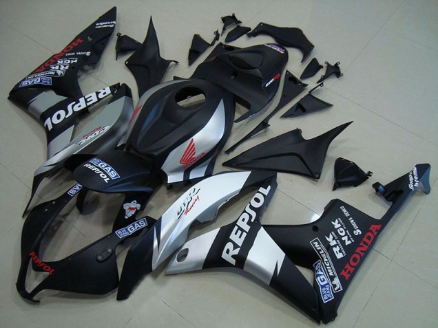 Carénage Moto Honda CBR 600 RR 07-08 - Noir Mat Argent Repsol Carénage Moto Honda CBR 600 RR 07-08 - Noir Mat Argent Repsol