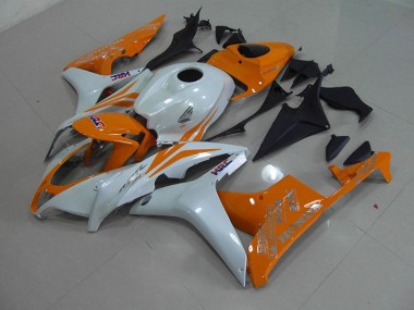 Carénage Moto Honda CBR 600 RR 07-08 - Blanc Nacré Orange Bon Marché